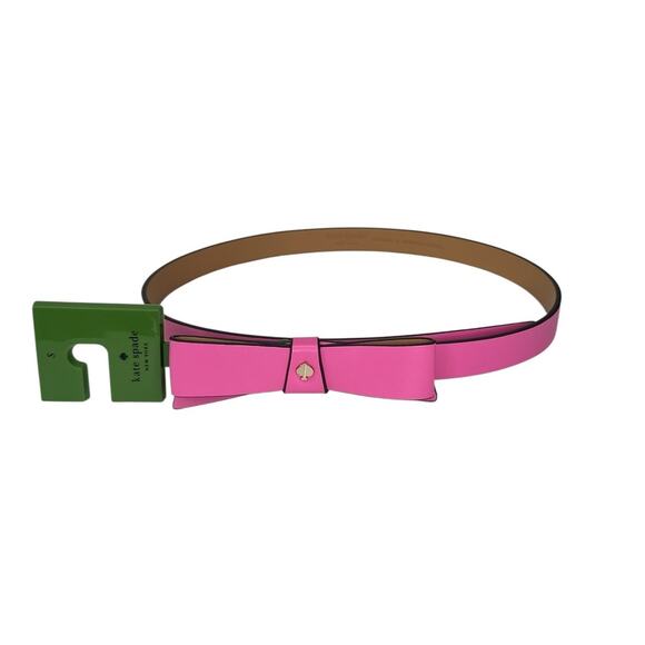 kate spade Accessories - Kate Spade Bow Leather Belt in Pink Small